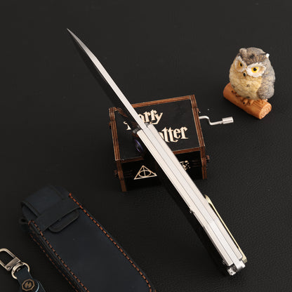 Drop Point Slip Joint Knife Vanax Steel 3.7 Inch Titanium