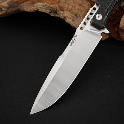Survival Rescue Knife 5.5 Inch Tactical Fixed Blade Carbon Fiber