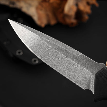 SLD-Magic Steel Fixed Blade Knife 4.6" Carbon Fiber