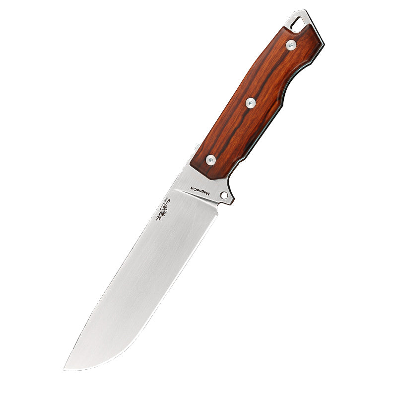 5.2 Inch MagnaCut Steel Fixed Blade Knife with Ironwood Scales